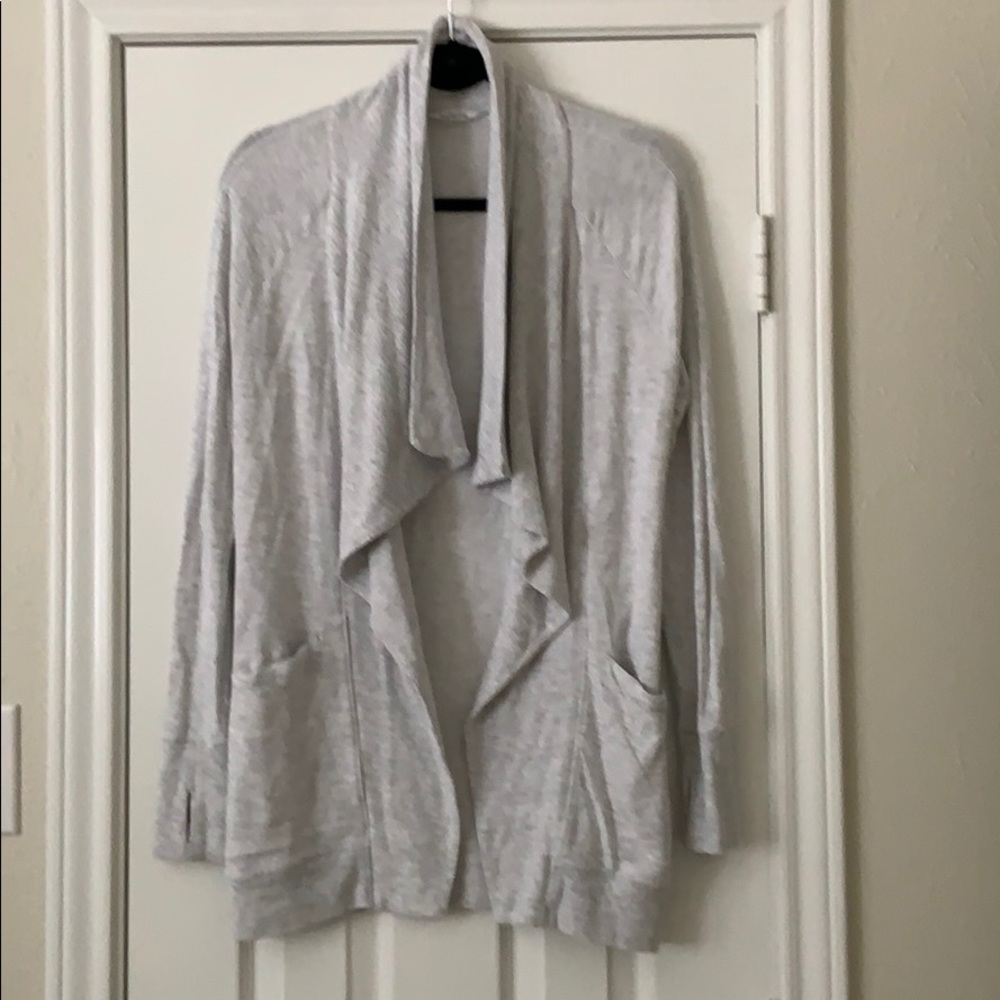 Athleta Light Grey Cardigan
